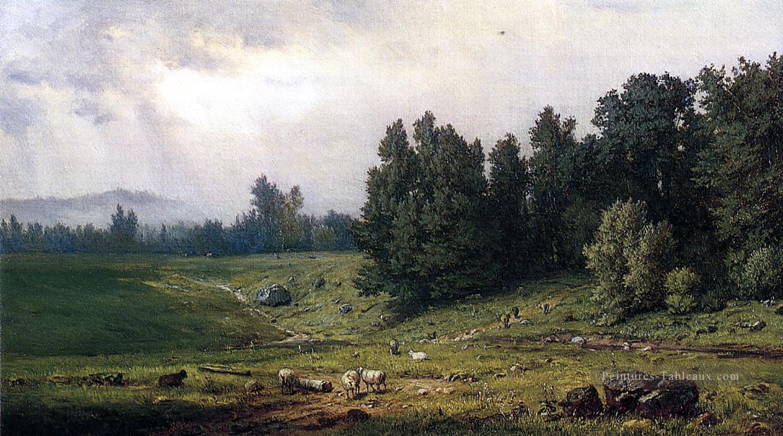 Paysage avec mouton tonaliste George Inness Peintures à l'huile